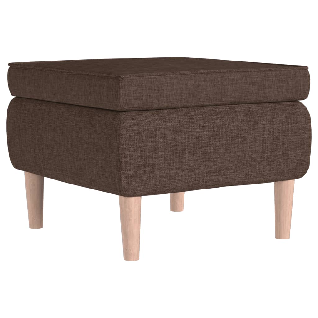 Scaun cu picioare din lemn, maro, material textil GartenMobel Dekor