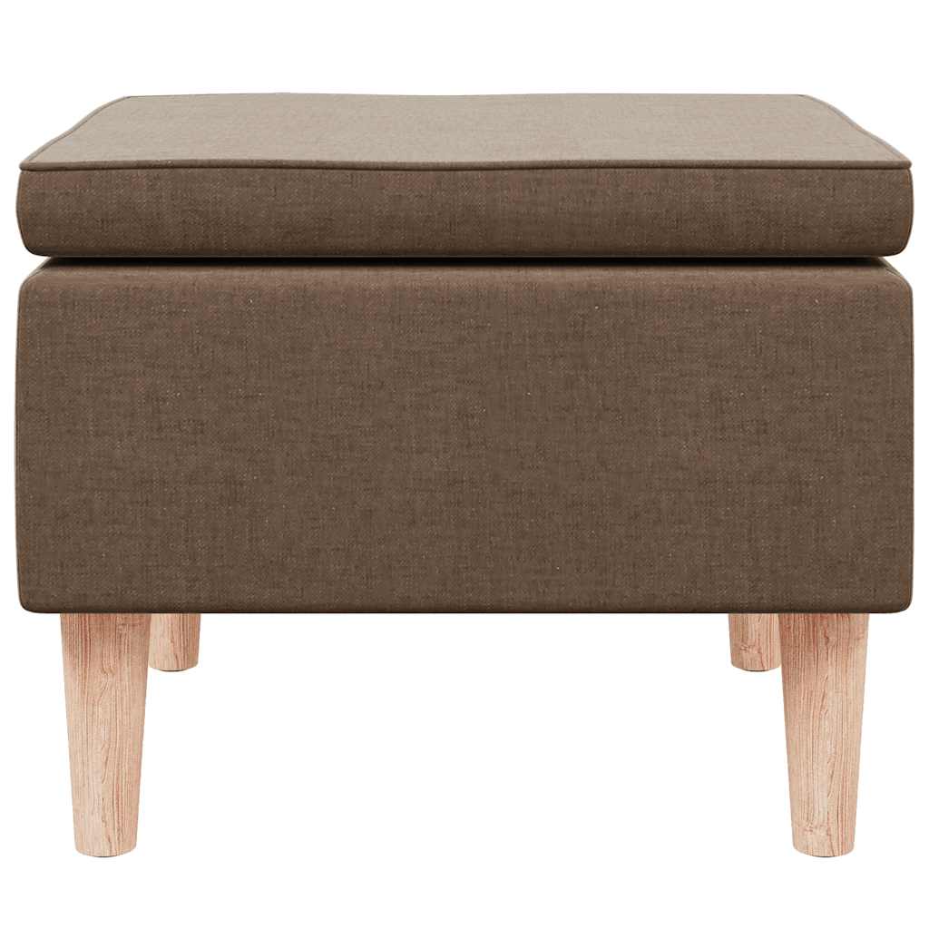Scaun cu picioare din lemn, maro, material textil GartenMobel Dekor
