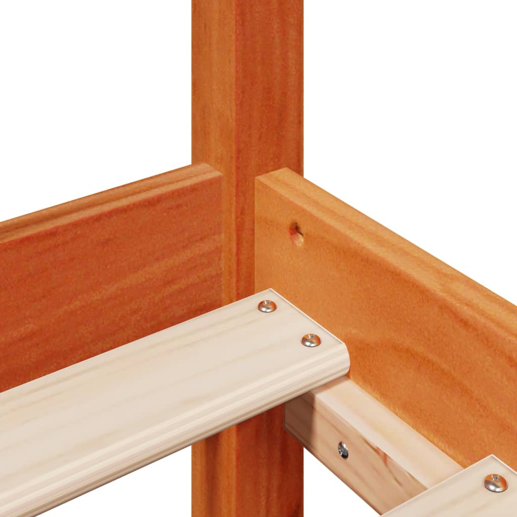 Cadru de pat fără saltea, maro ceruit 180x200 cm lemn masiv pin GartenMobel Dekor