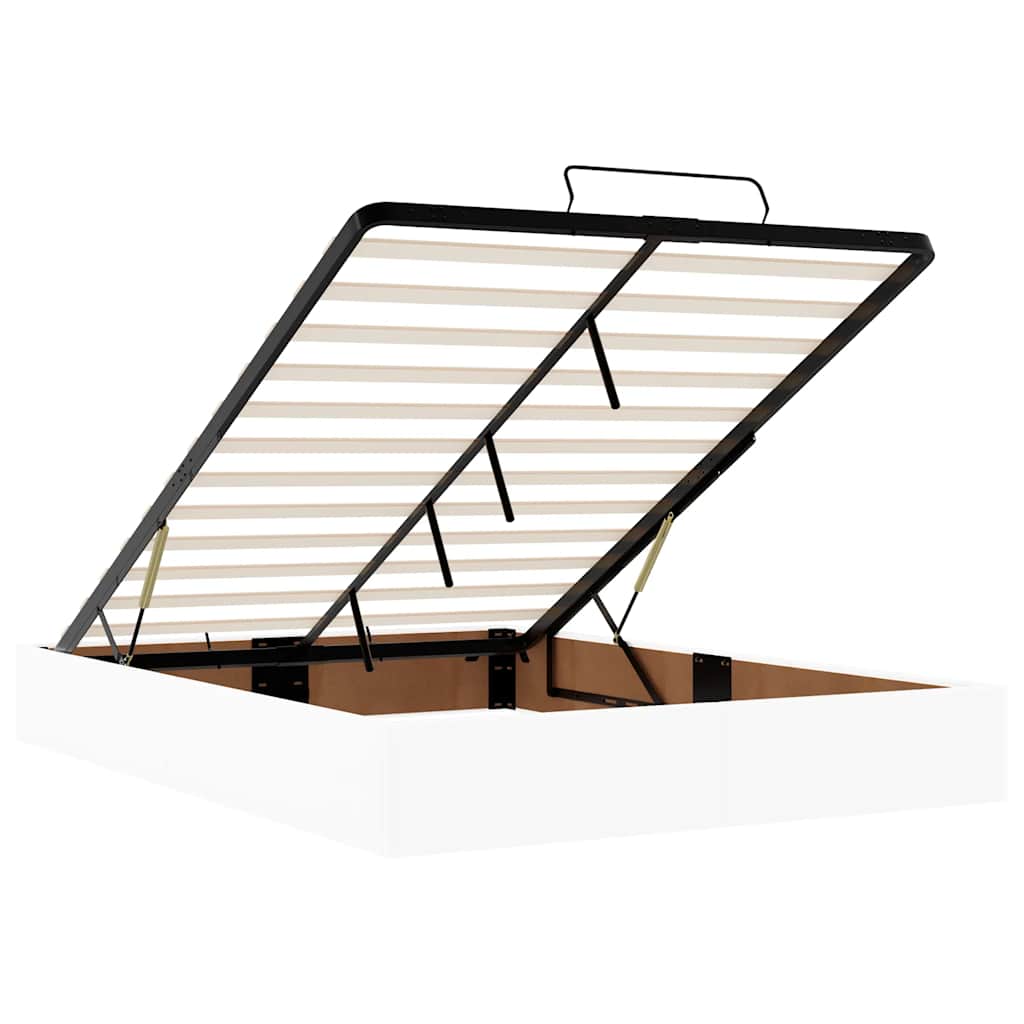 Cadru de pat otoman fără saltea Alb 140x190cm piele artificială GartenMobel Dekor