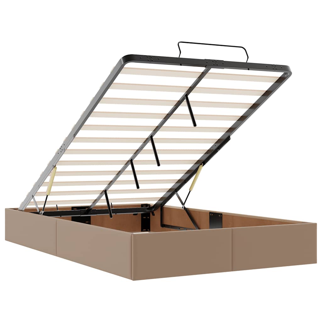Cadru de pat otoman fără saltea Cappucino piele artificială GartenMobel Dekor