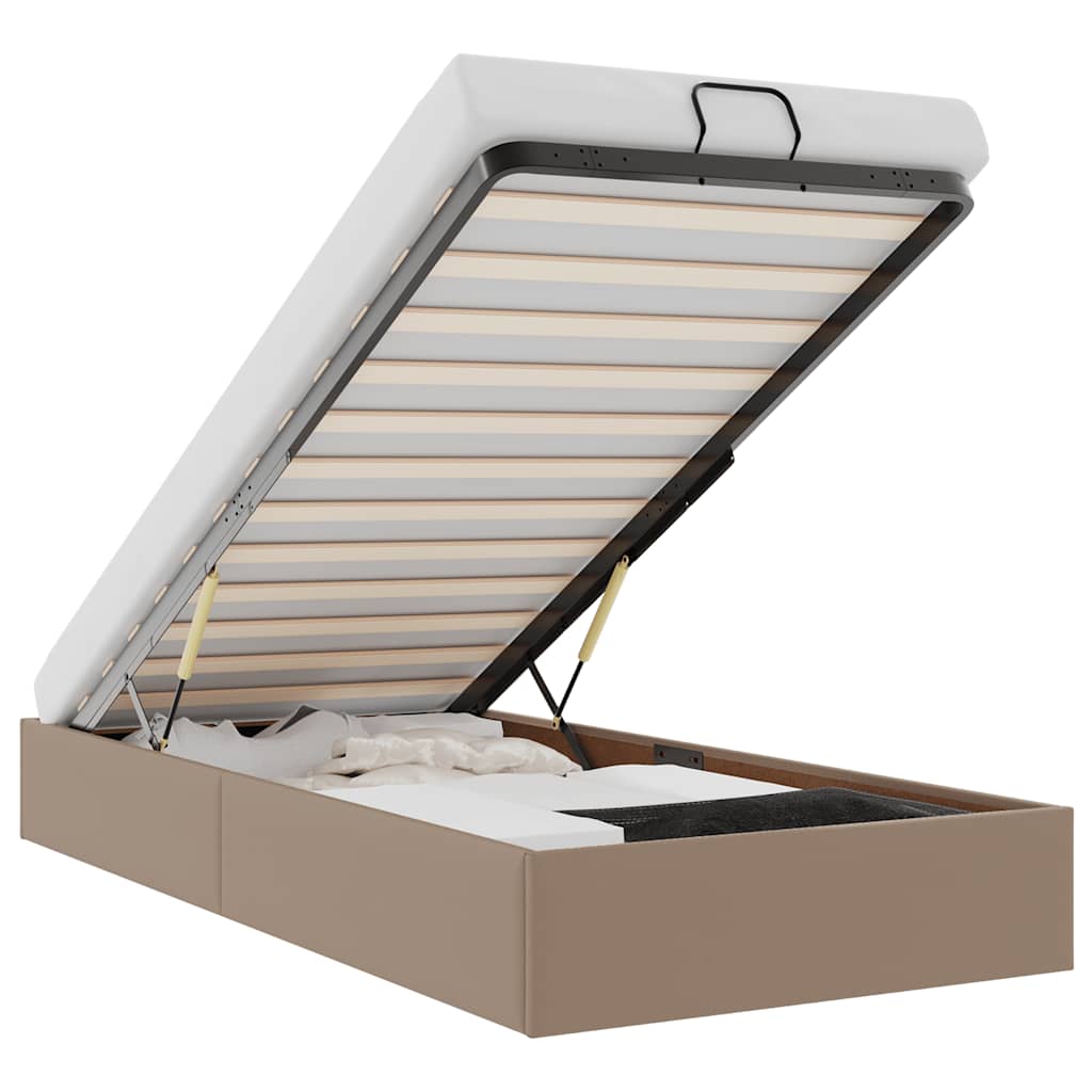 Cadru de pat otoman fără saltea Cappucino piele artificială GartenMobel Dekor