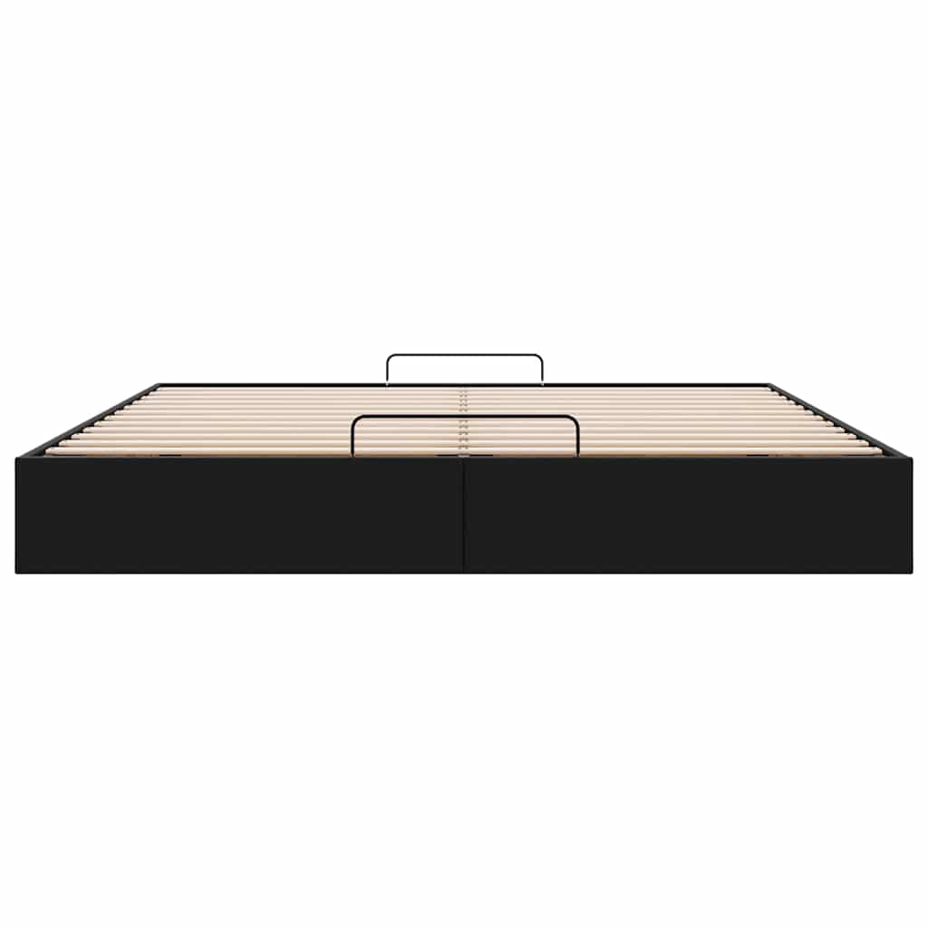 Cadru de pat otoman fără saltea Negru piele artificială GartenMobel Dekor