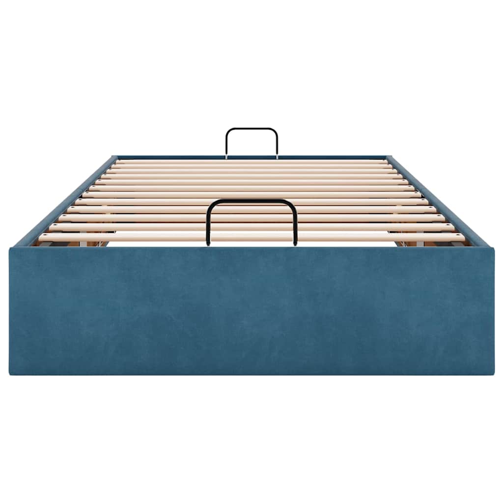 Cadru de pat otoman fără saltea Albastru închis catifea GartenMobel Dekor