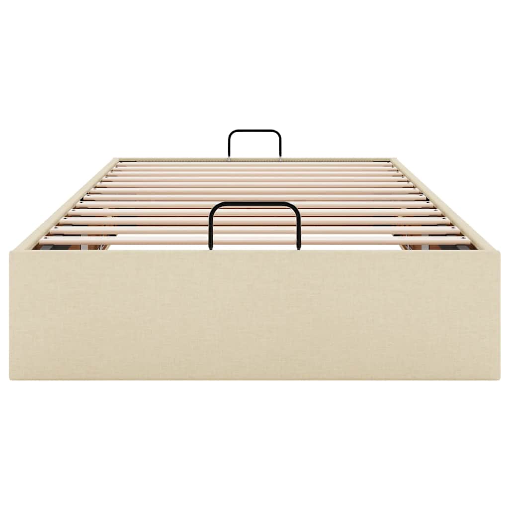 Cadru de pat otoman fără saltea cremă 90x200 cm țesătură GartenMobel Dekor