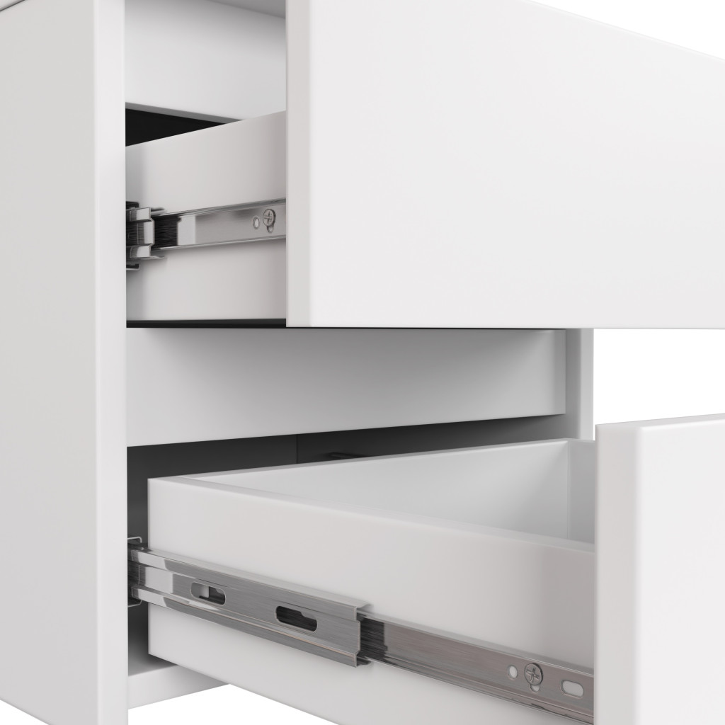 Comoda cu 5 sertare, PAL laminat, 40x35x92 cm, alb mat Household NewTrend