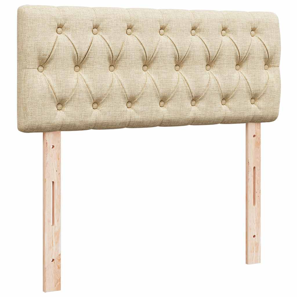 Pat otoman cu saltea și LED-uri, crem, 120x190cm, textil GartenMobel Dekor