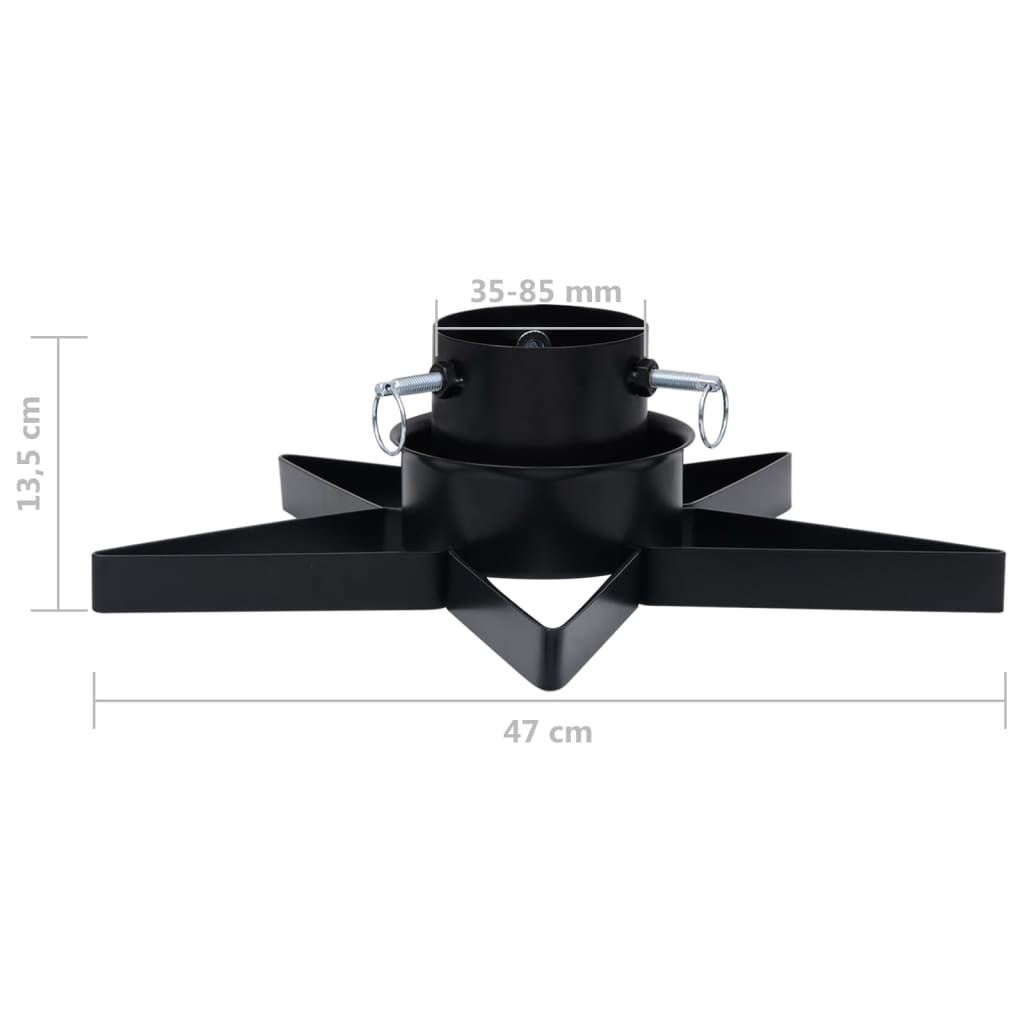 Suport brad de Crăciun, negru, 47x47x13,5 cm GartenMobel Dekor