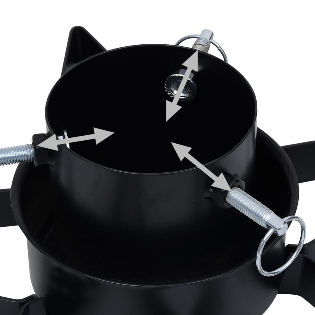 Suport brad de Crăciun, negru, 47x47x13,5 cm GartenMobel Dekor