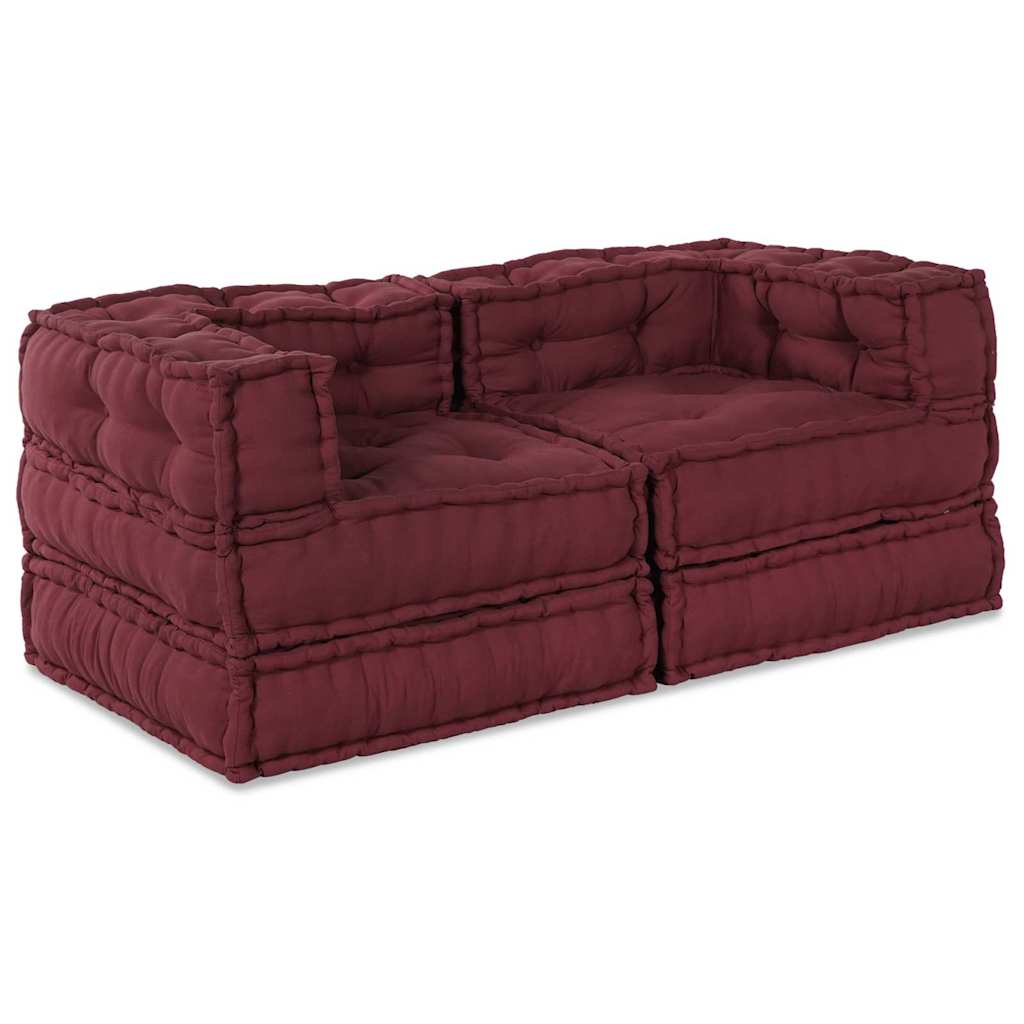 Canapea modulară Manual 2 pcs Bordo 70 x 70 x 56 cm țesătură GartenMobel Dekor