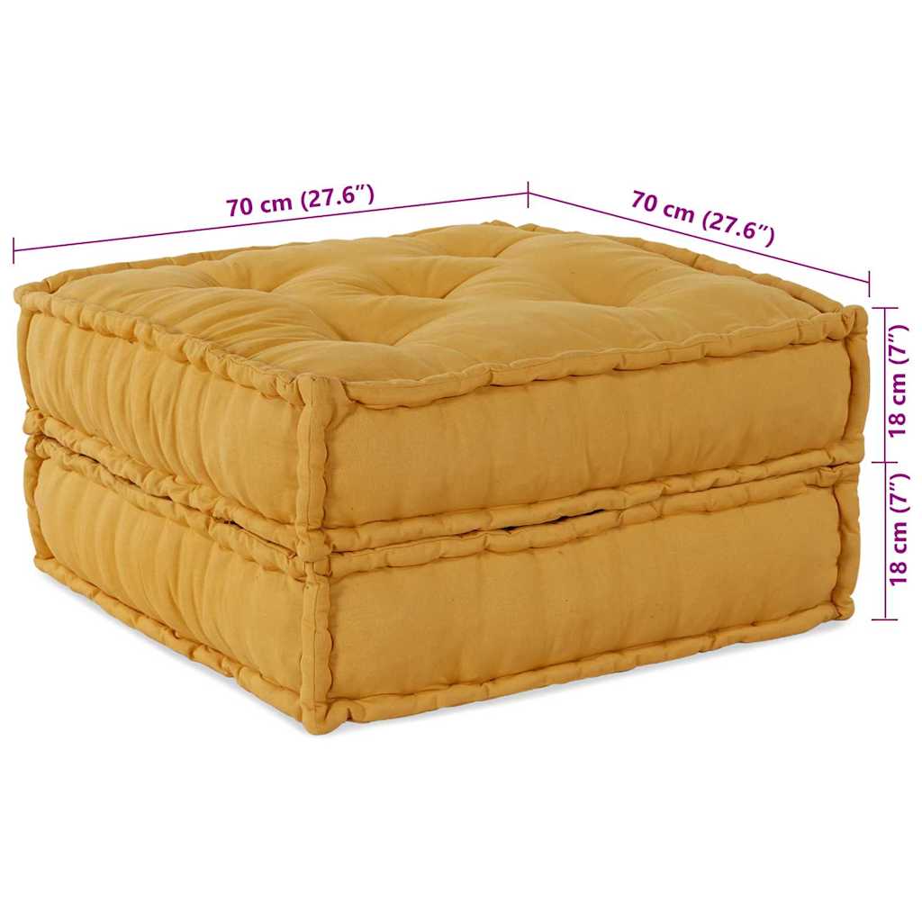 Canapea modulară Manual 2 pcs Galben 70 x 70 x 36 cm țesătură GartenMobel Dekor