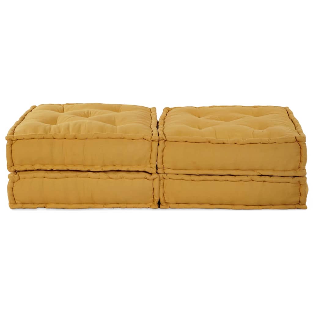 Canapea modulară Manual 2 pcs Galben 70 x 70 x 36 cm țesătură GartenMobel Dekor