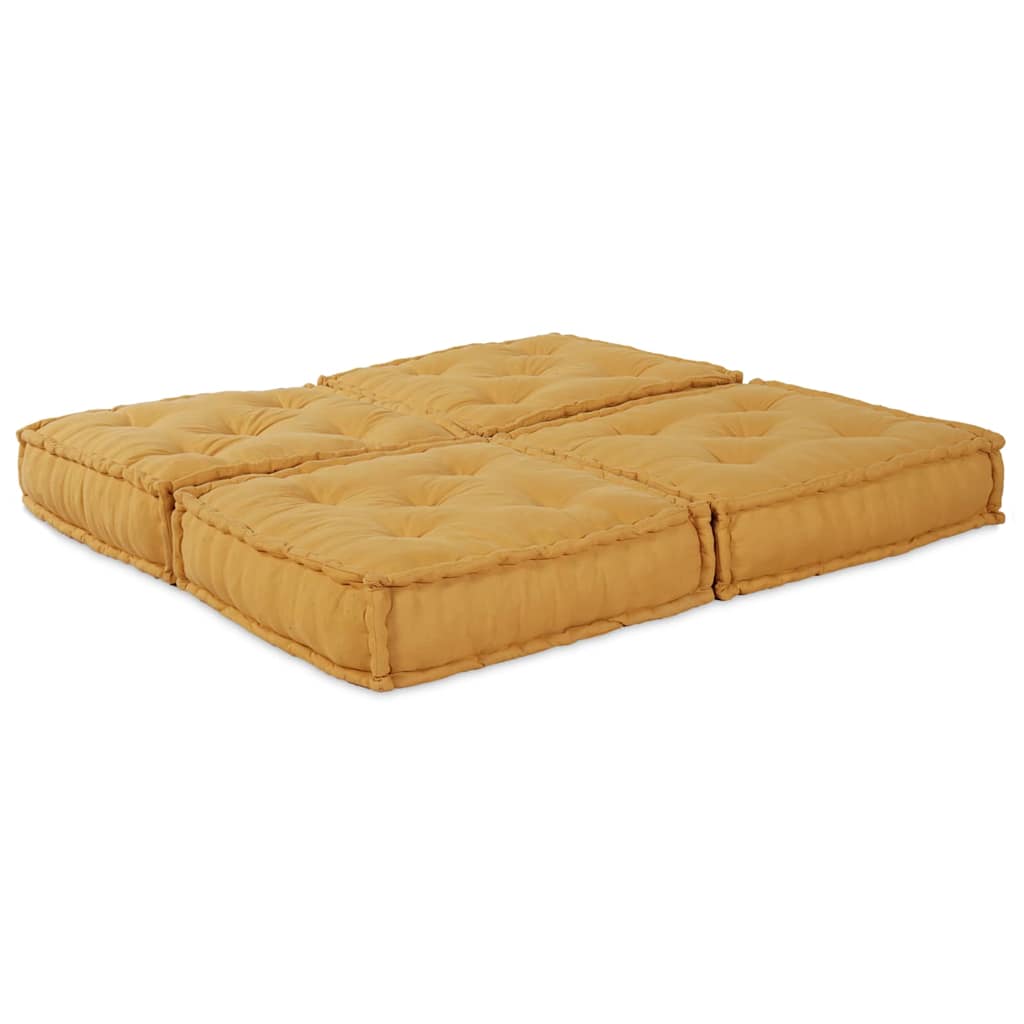 Canapea modulară Manual 2 pcs Galben 70 x 70 x 36 cm țesătură GartenMobel Dekor