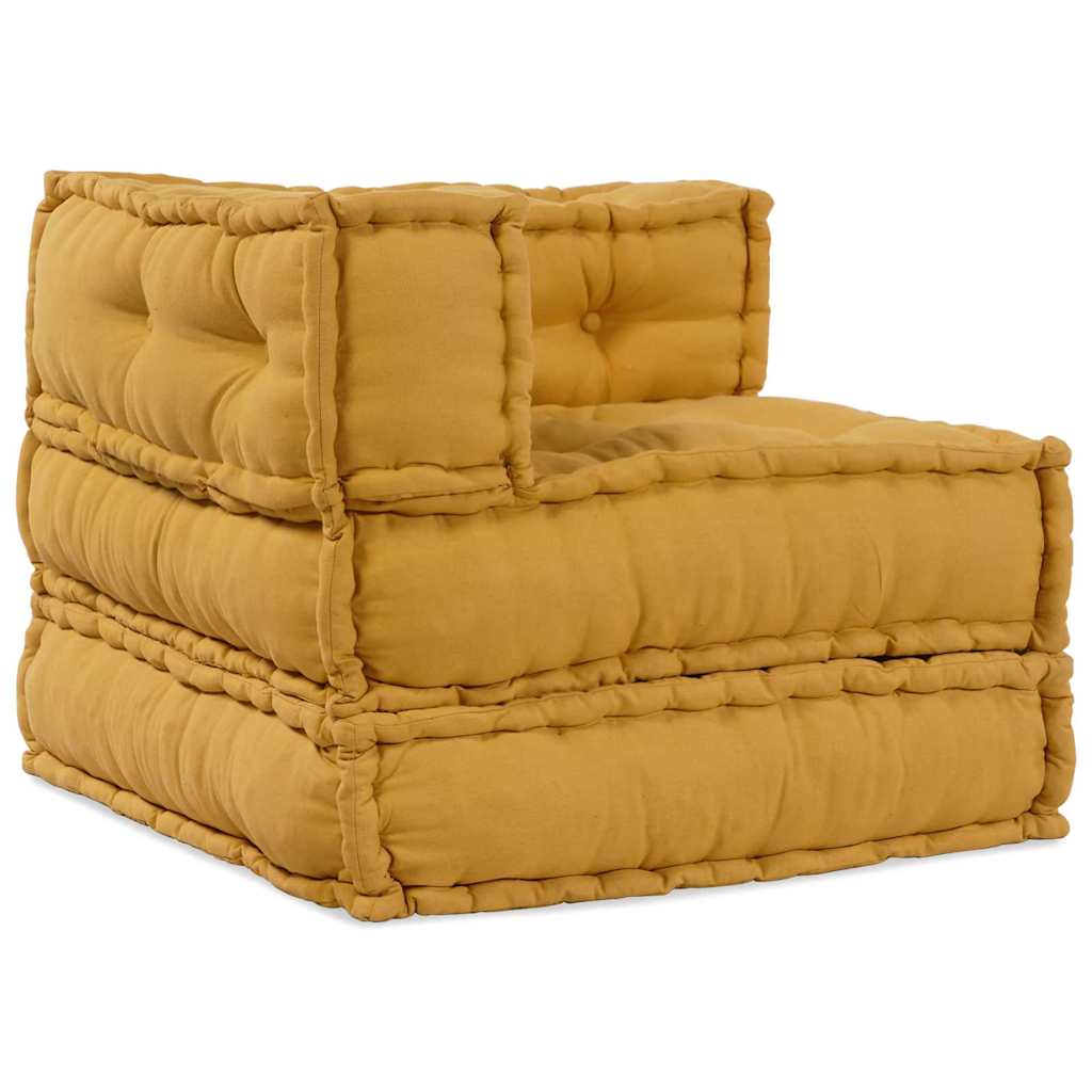 Canapea modulară Manual 2 pcs Galben 70 x 70 x 56 cm țesătură GartenMobel Dekor
