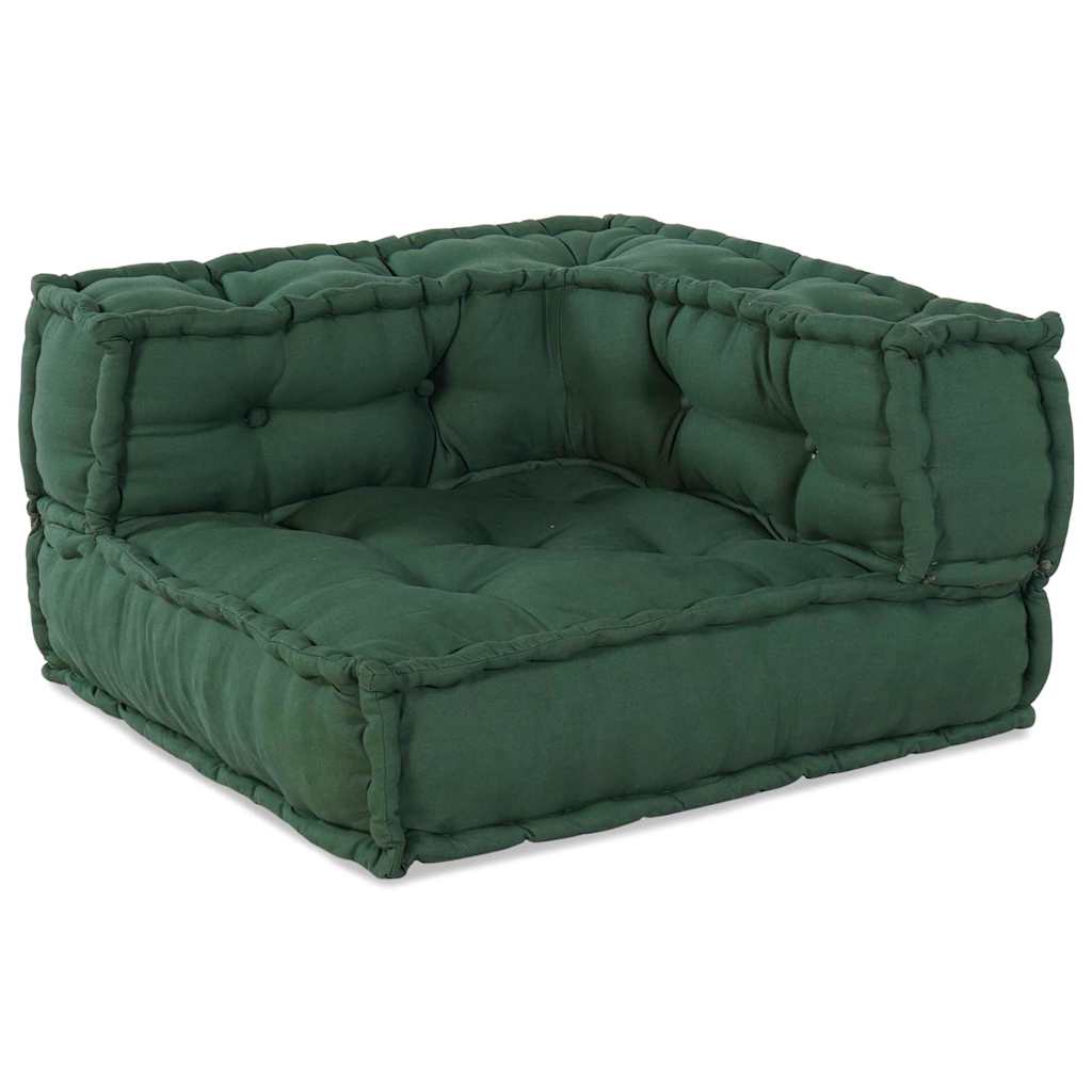 Canapea modulară Manual 2 pcs Verde 70 x 70 x 56 cm țesătură GartenMobel Dekor