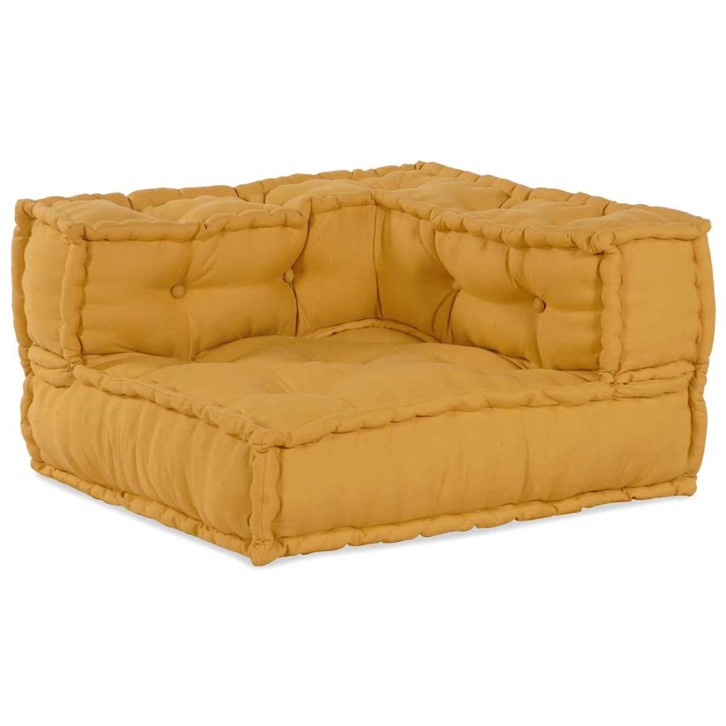 Canapea modulară Manual 3 pcs Galben 70 x 70 x 56 cm țesătură GartenMobel Dekor