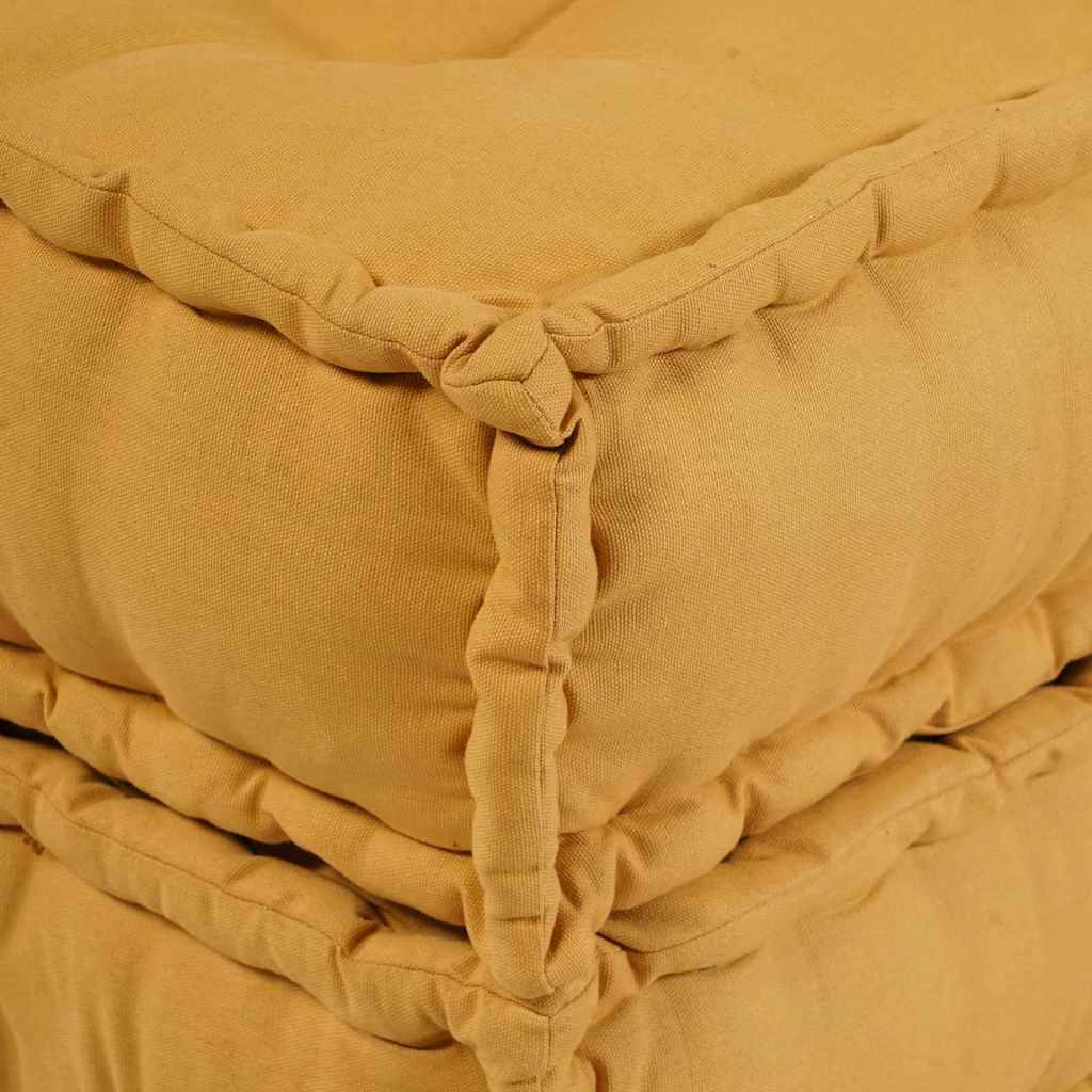 Canapea modulară Manual 3 pcs Galben 70 x 70 x 56 cm țesătură GartenMobel Dekor