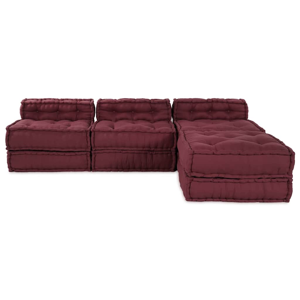 Canapea modulară Manual 4 pcs Bordo 70 x 70 x 56 cm țesătură GartenMobel Dekor