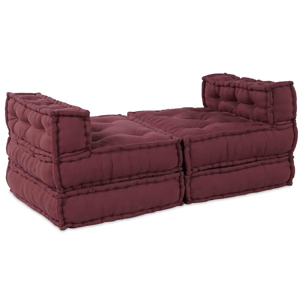 Canapea modulară Manual 4 pcs Bordo 70 x 70 x 56 cm țesătură GartenMobel Dekor