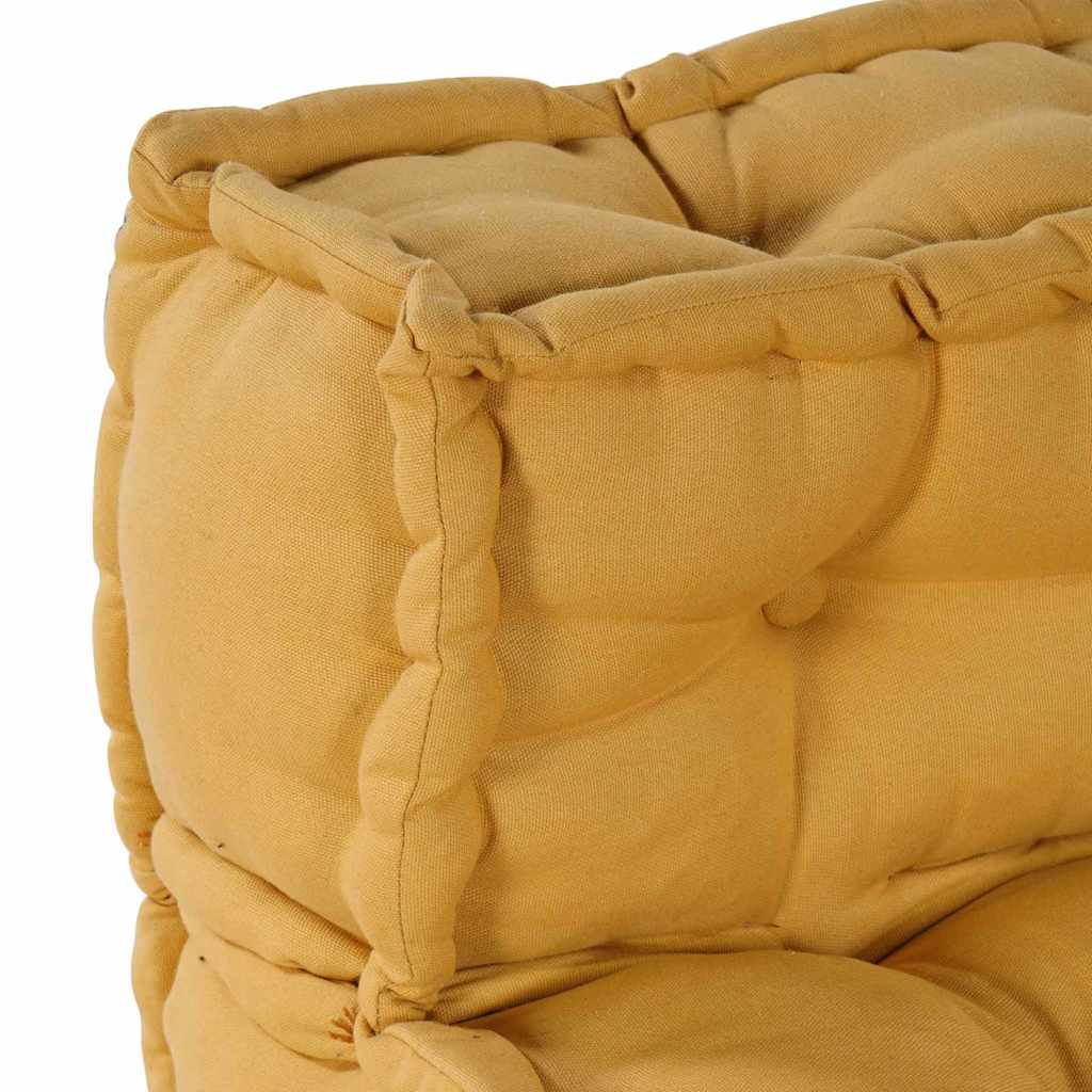 Canapea modulară Manual 4 pcs Galben 70 x 70 x 56 cm țesătură GartenMobel Dekor