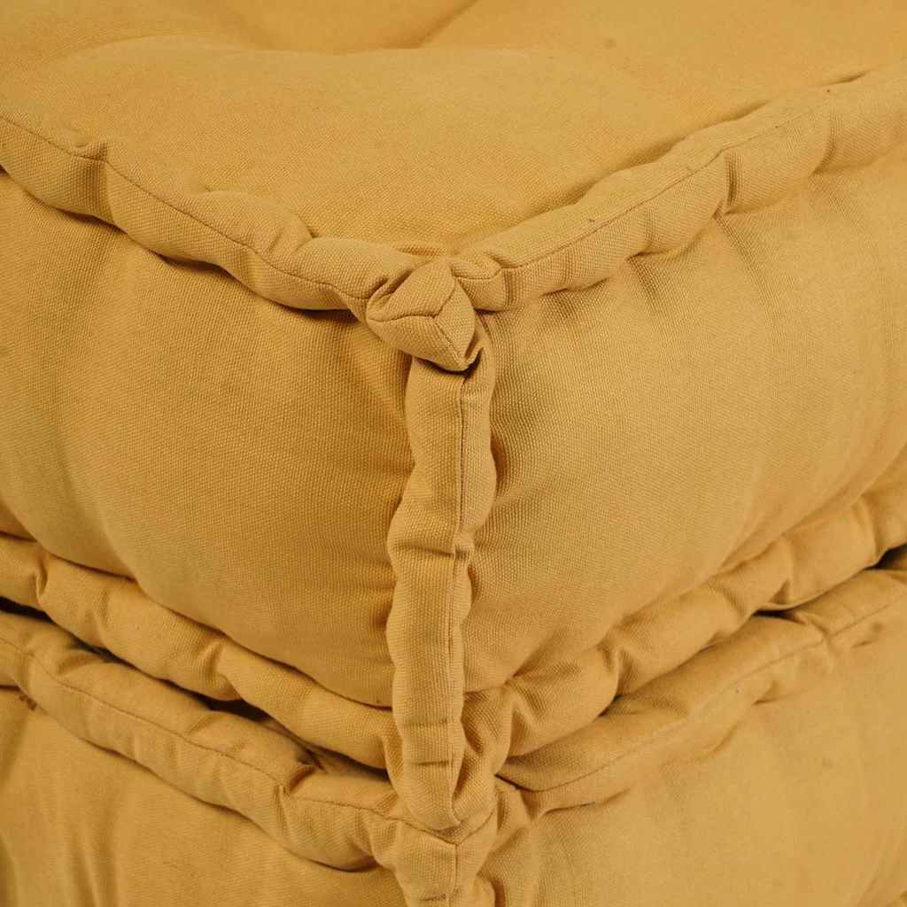 Canapea modulară Manual 4 pcs Galben 70 x 70 x 56 cm țesătură GartenMobel Dekor