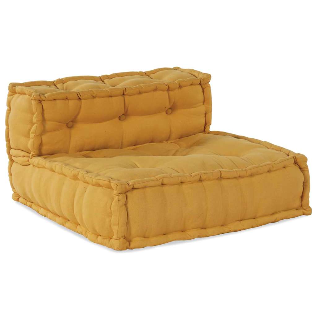 Canapea modulară Manual 4 pcs Galben 70 x 70 x 56 cm țesătură GartenMobel Dekor