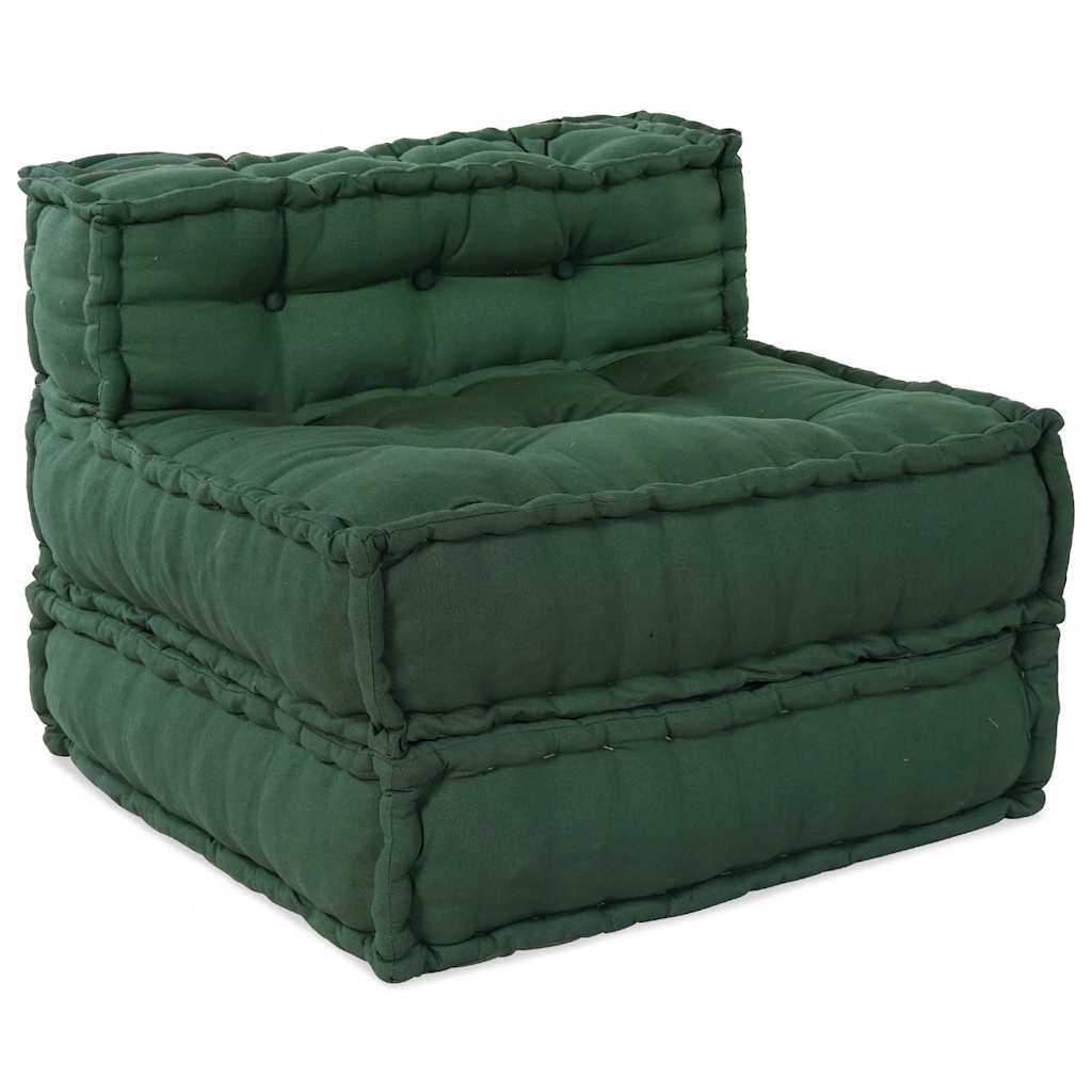 Canapea modulară Manual 4 pcs Verde 70 x 70 x 56 cm țesătură GartenMobel Dekor