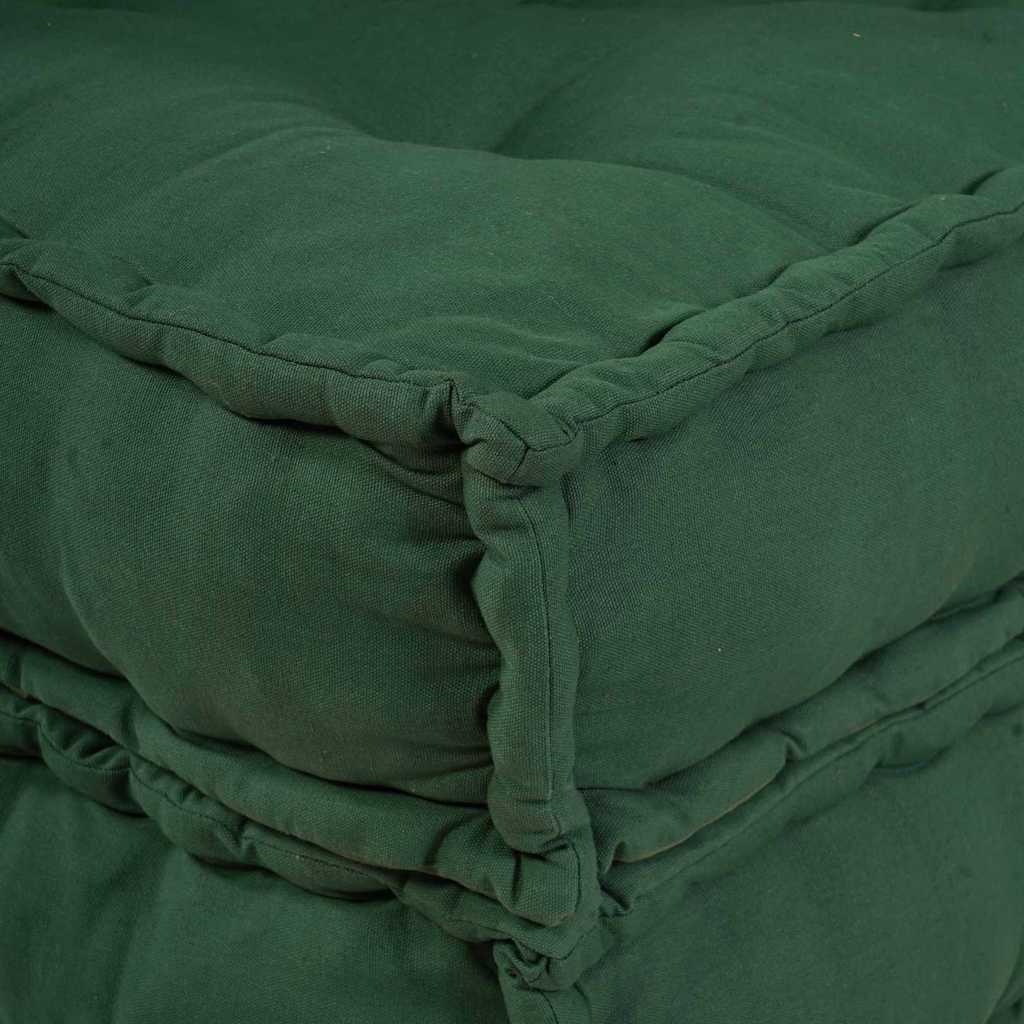 Canapea modulară Manual 4 pcs Verde 70 x 70 x 56 cm țesătură GartenMobel Dekor