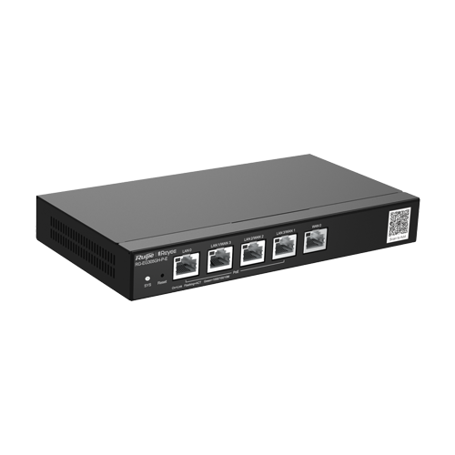 Router 4 x RJ45 1G PoE, 1 x RJ45 1G, Buget PoE 60W, Multi-WAN, Cloud Management - Ruijie RG-EG305GH-P-E SafetyGuard Surveillance