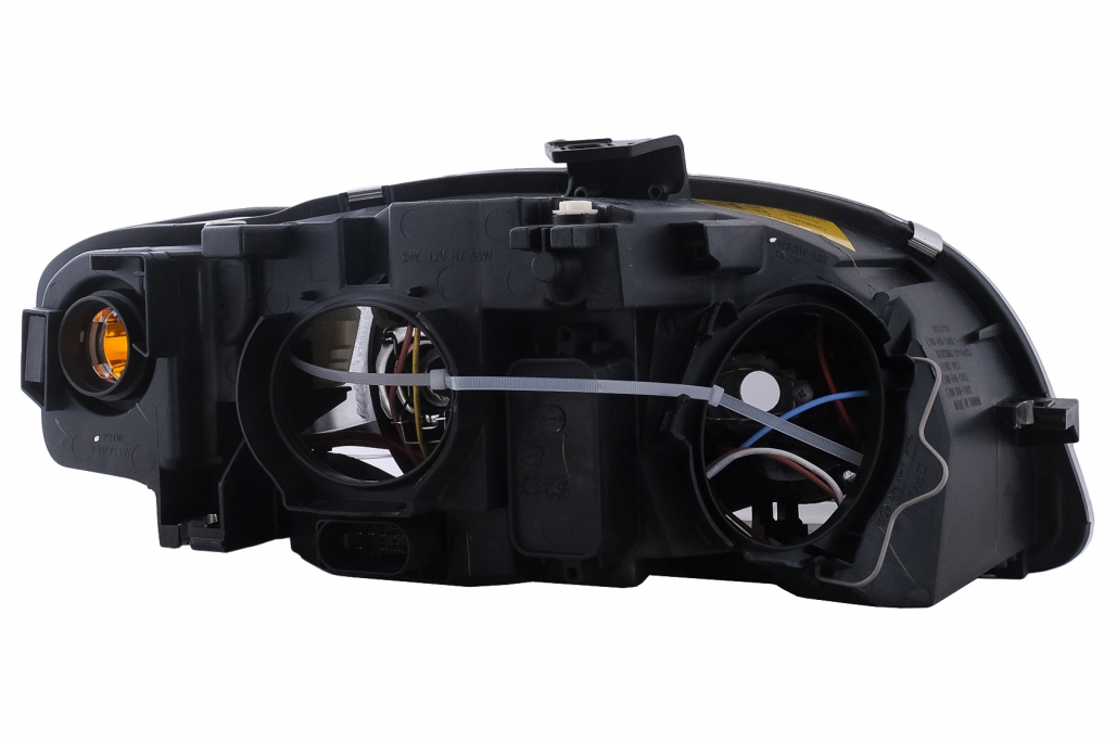 Faruri compatibile cu Audi A4 B7 (11.2004-03.2008) Angel Eyes Negru Performance AutoTuning