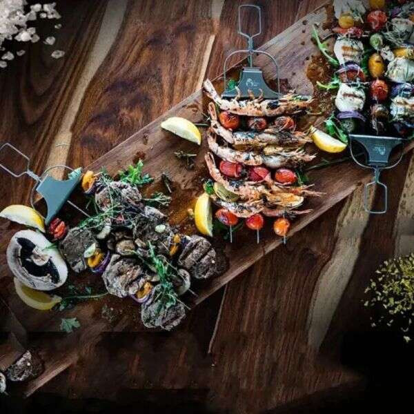 Leziter Set practic de frigărui pentru grătar Meatazzo Mobalis Homvera