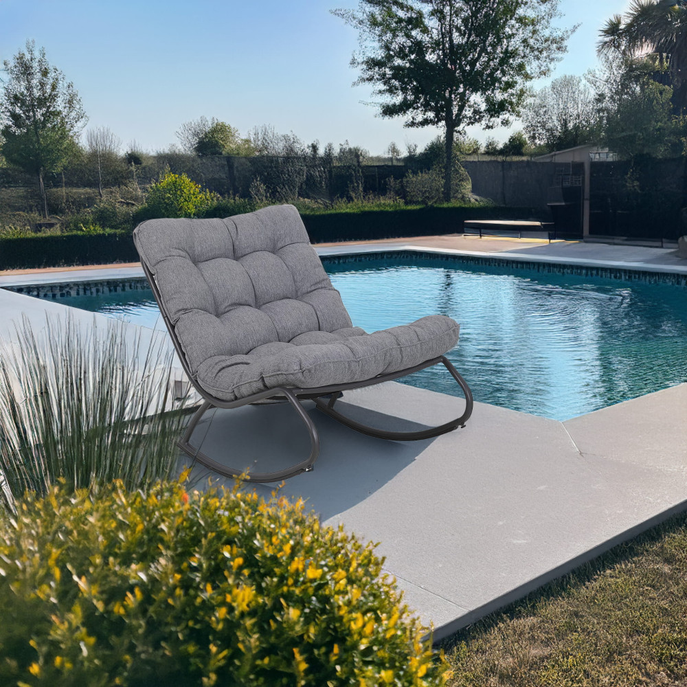 Mirpol Balansoar de grădină Vibe cu pernă gri Mobalis Homvera