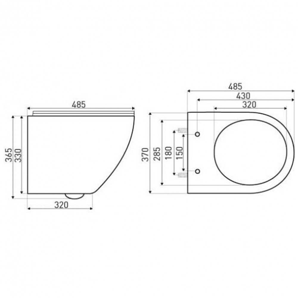 Kerra Toaletă Delos BLM fără ramă, montată pe perete, cu capac cu închidere silențioasă Mobalis Homvera