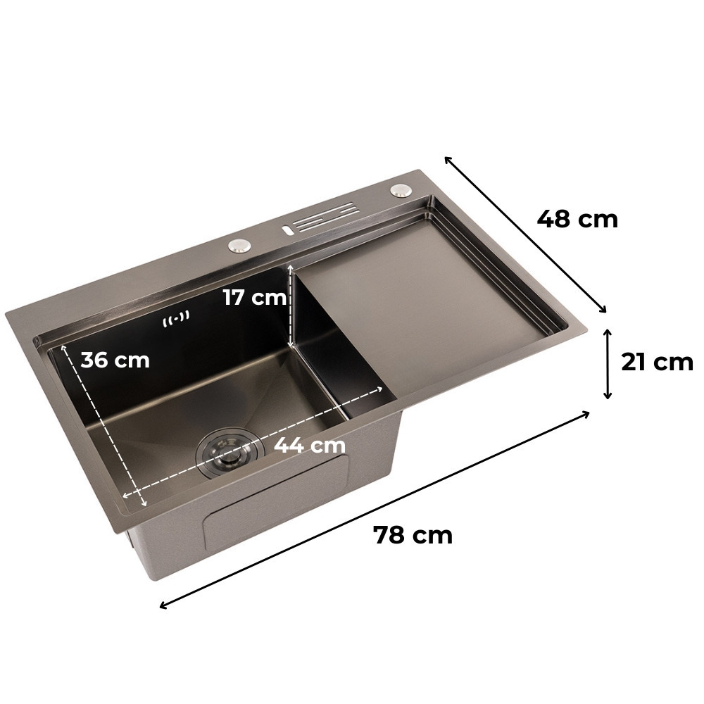 Leziter Chiuvetă Dahlia din oțel inoxidabil Mobalis Homvera