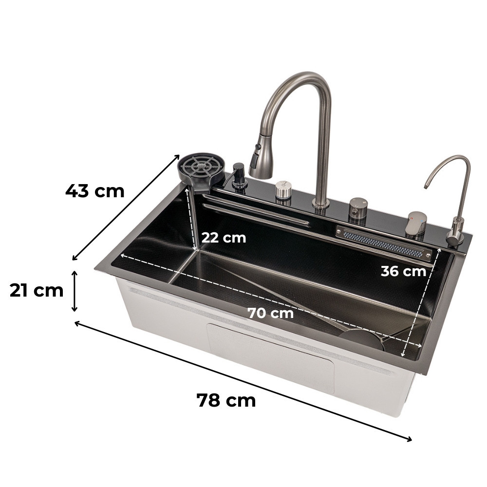 Leziter Chiuvetă multifuncțională Calandria din oțel inoxidabil Mobalis Homvera