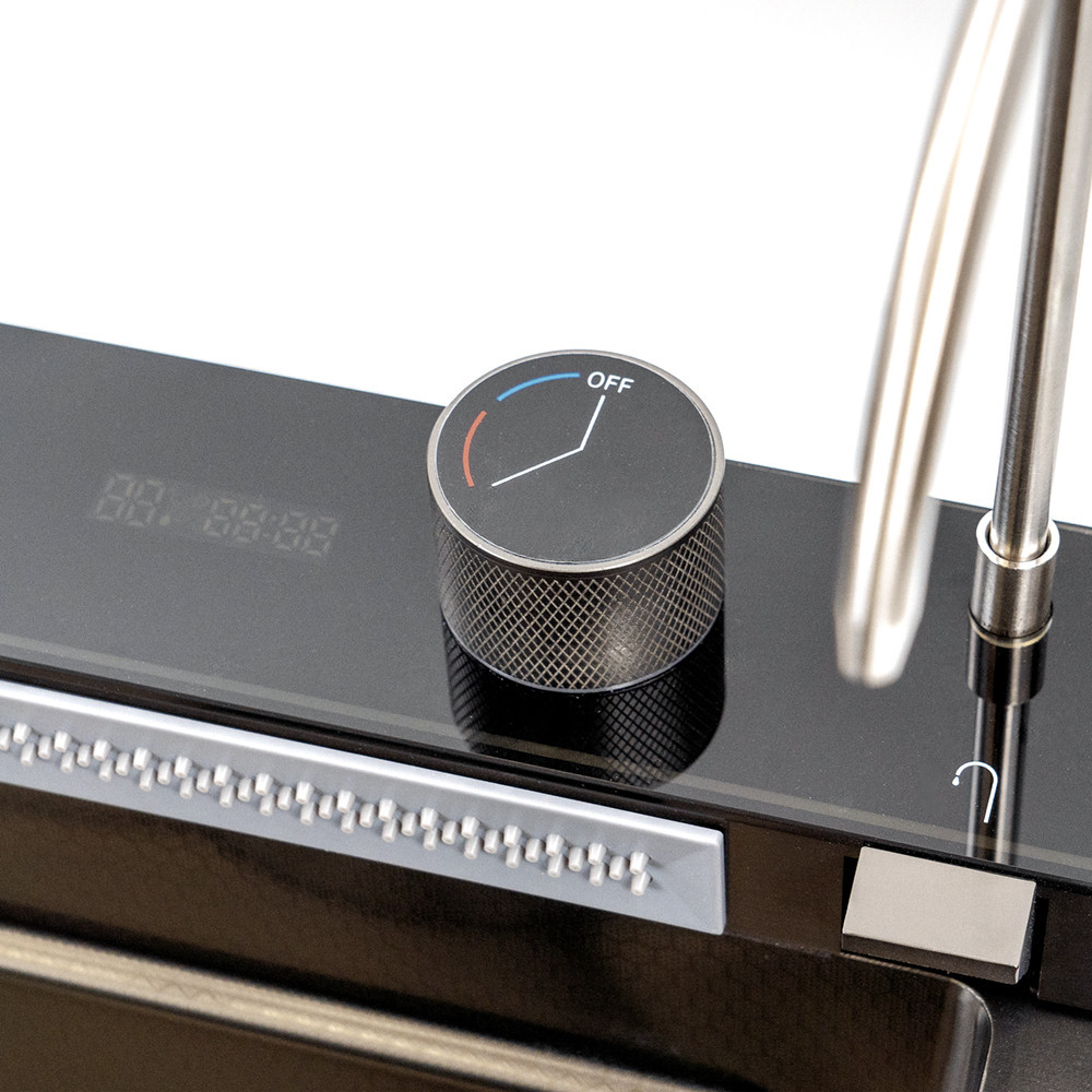 Leziter Chiuvetă multifuncțională Catania din oțel inoxidabil cu baterie digitală Mobalis Homvera