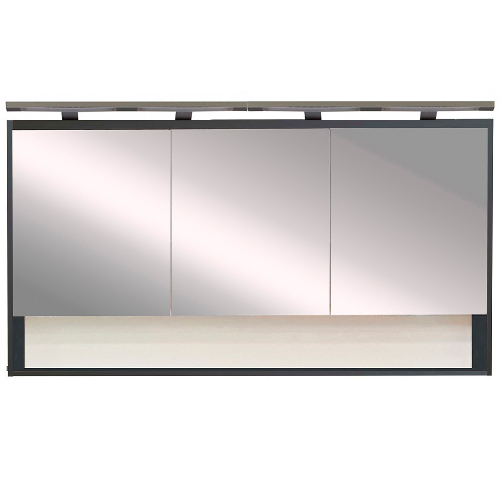 Leziter Dulap cu oglindă de perete Luna 120, antracit Mobalis Homvera