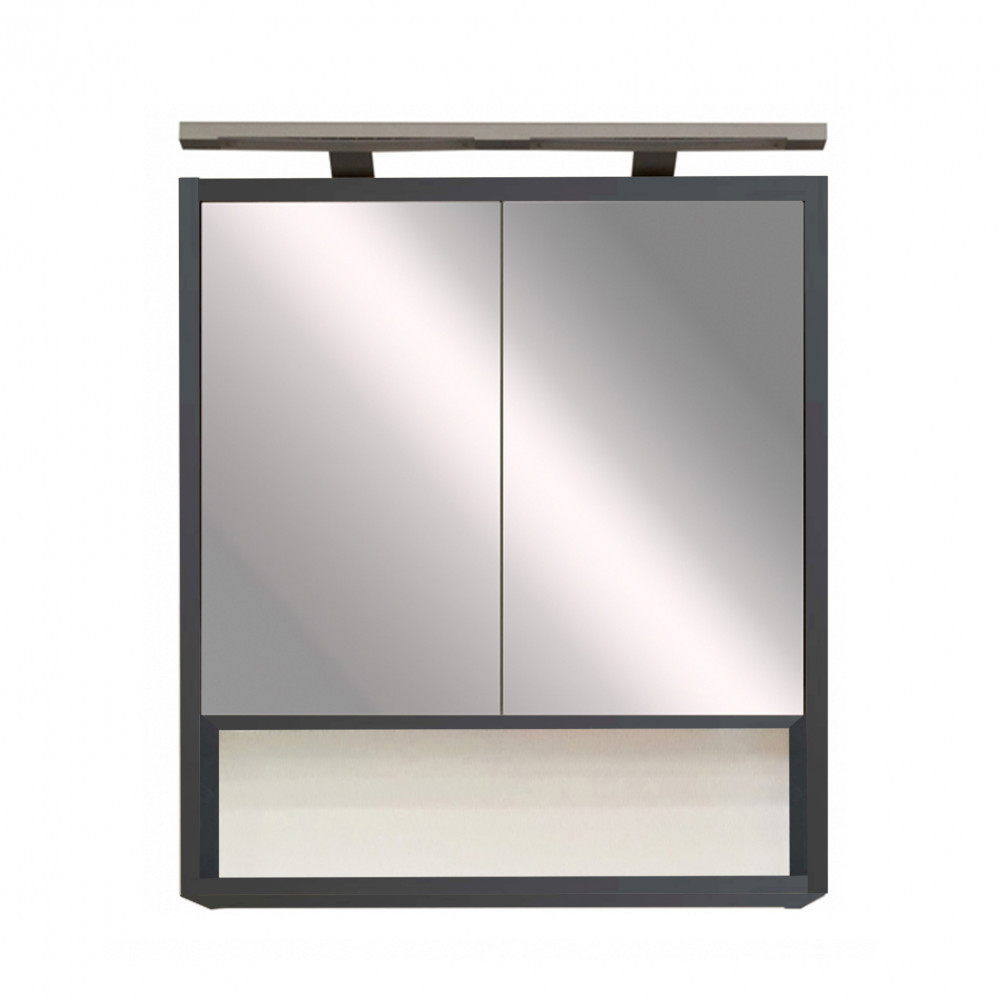 Leziter Dulap cu oglindă de perete Luna 60, antracit Mobalis Homvera