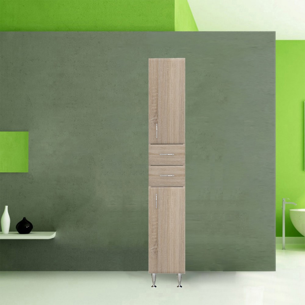 Leziter Dulap înalt Bianca Plus 30 cu 2 uși, 2 sertare, culoare stejar sonoma, dreapta Mobalis Homvera