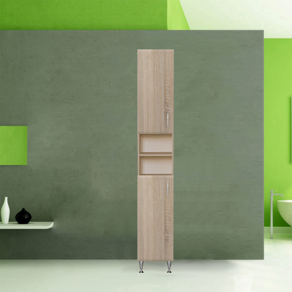 Leziter Dulap înalt Bianca Plus 30 cu 2 uși, deschis, culoare stejar sonoma, universal Mobalis Homvera