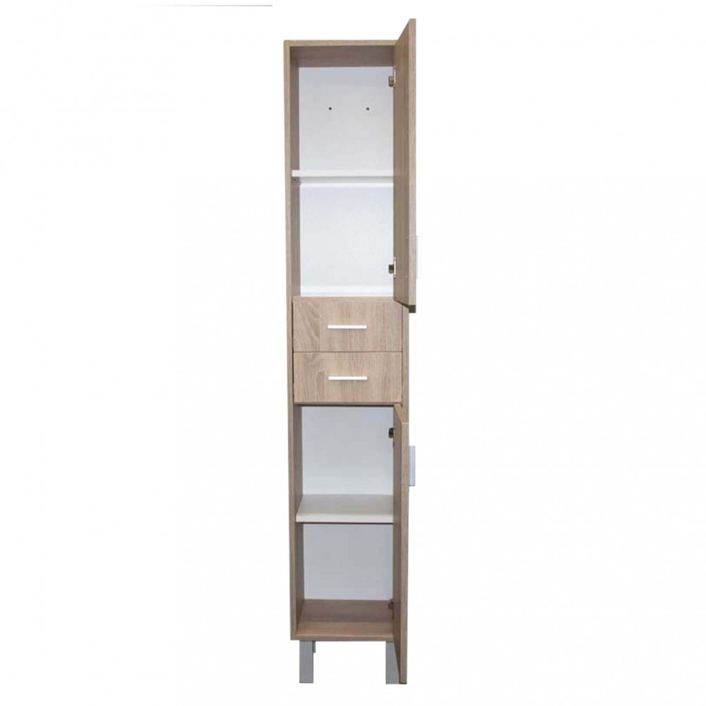 Leziter Dulap înalt Nerva 35 cu 2 uși, 2 sertare, stejar Sonoma Mobalis Homvera