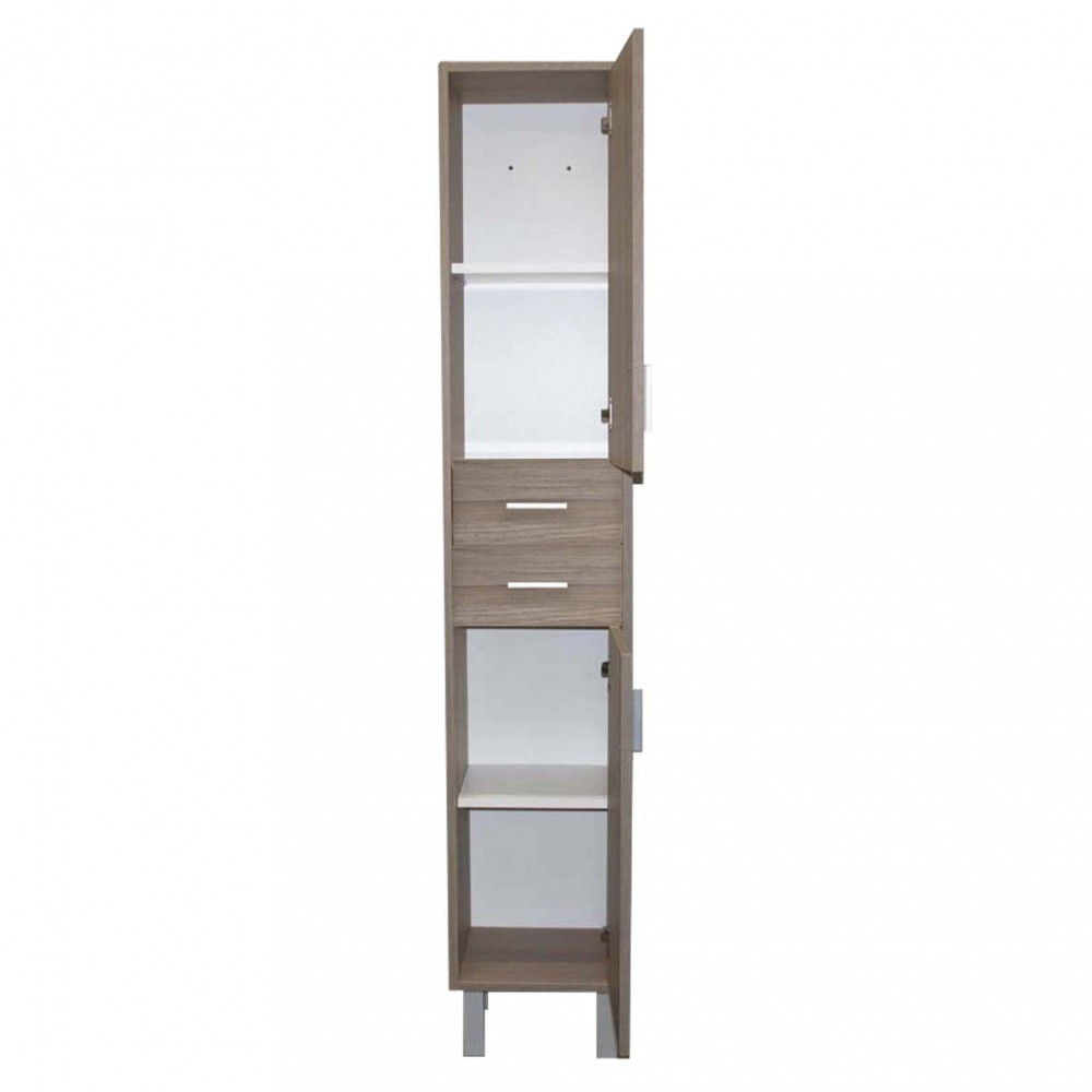 Leziter Dulap înalt Nerva 35 cu 2 uși, 2 sertare, ulm rauna Mobalis Homvera