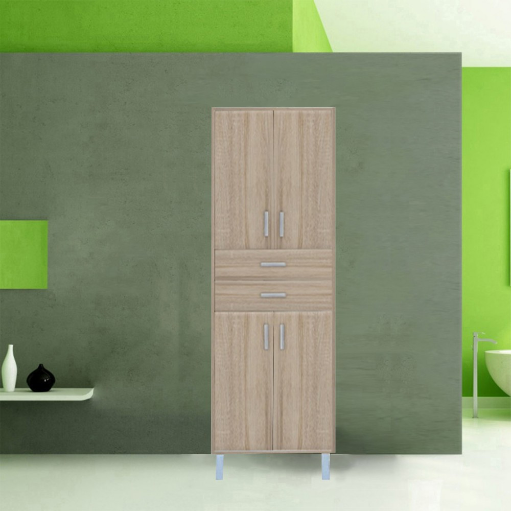 Leziter Dulap înalt Nerva 60 cu 4 uși, 2 sertare, stejar Sonoma Mobalis Homvera