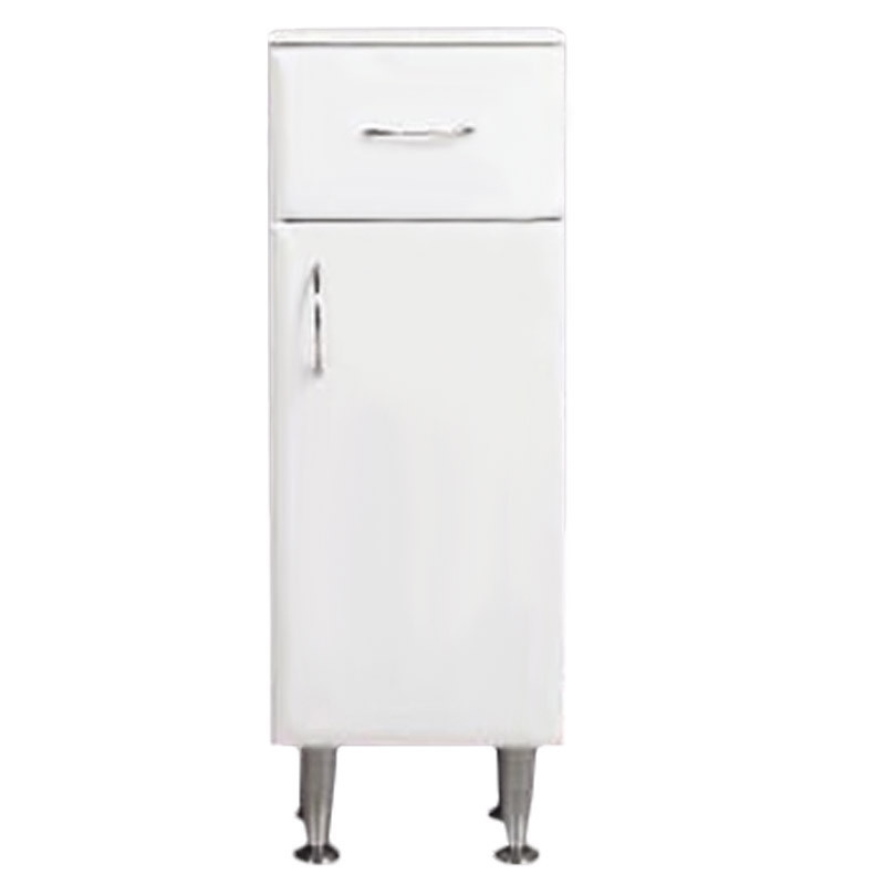 Leziter Dulap jos Bianca Plus 30 cu 1 ușă, 1 sertar, alb lucios, dreapta Mobalis Homvera