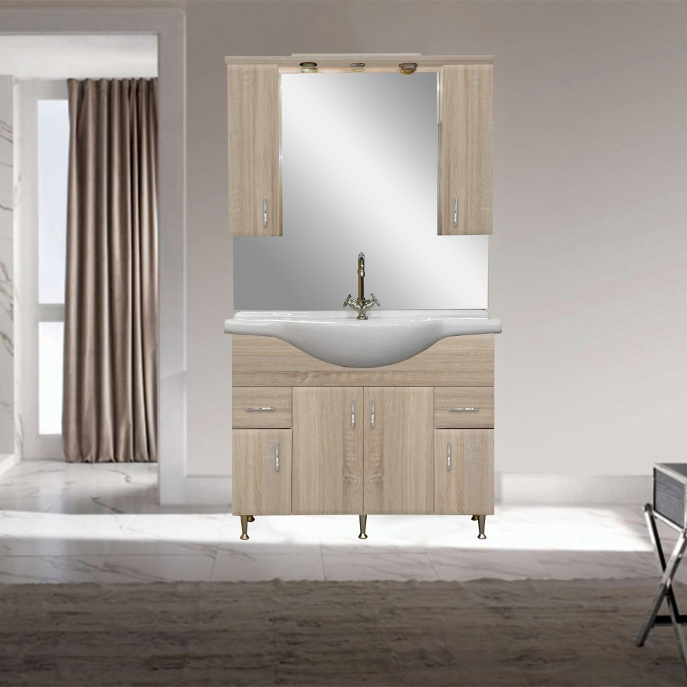 Leziter Dulap suspendat Bianca Plus 105, culoare stejar sonoma Mobalis Homvera