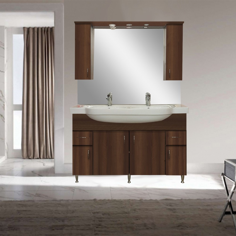 Leziter Dulap suspendat Bianca Plus 105, culoarea nucului Aida Mobalis Homvera