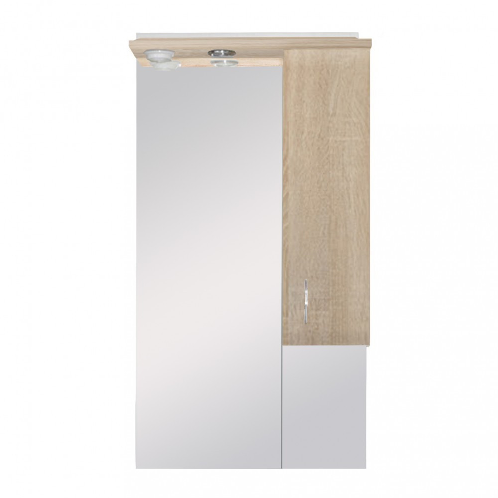 Leziter Dulap suspendat Bianca Plus 55, culoare stejar sonoma, deschidere pe dreapta Mobalis Homvera