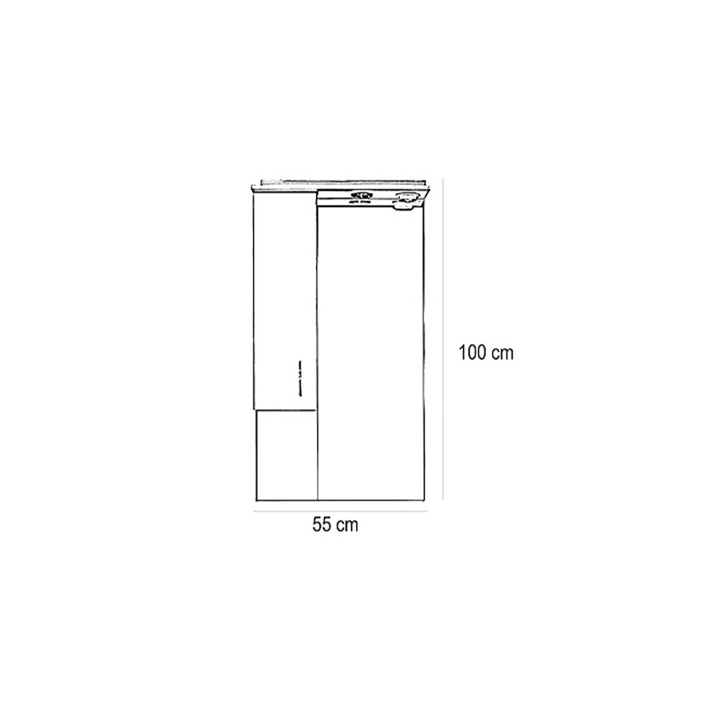 Leziter Dulap suspendat Bianca Plus 55, culoare stejar sonoma, deschidere pe dreapta Mobalis Homvera