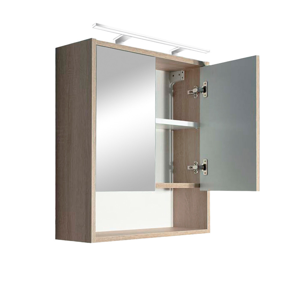 Leziter Dulap suspendat cu oglindă Luna 60, stejar Sonoma Mobalis Homvera