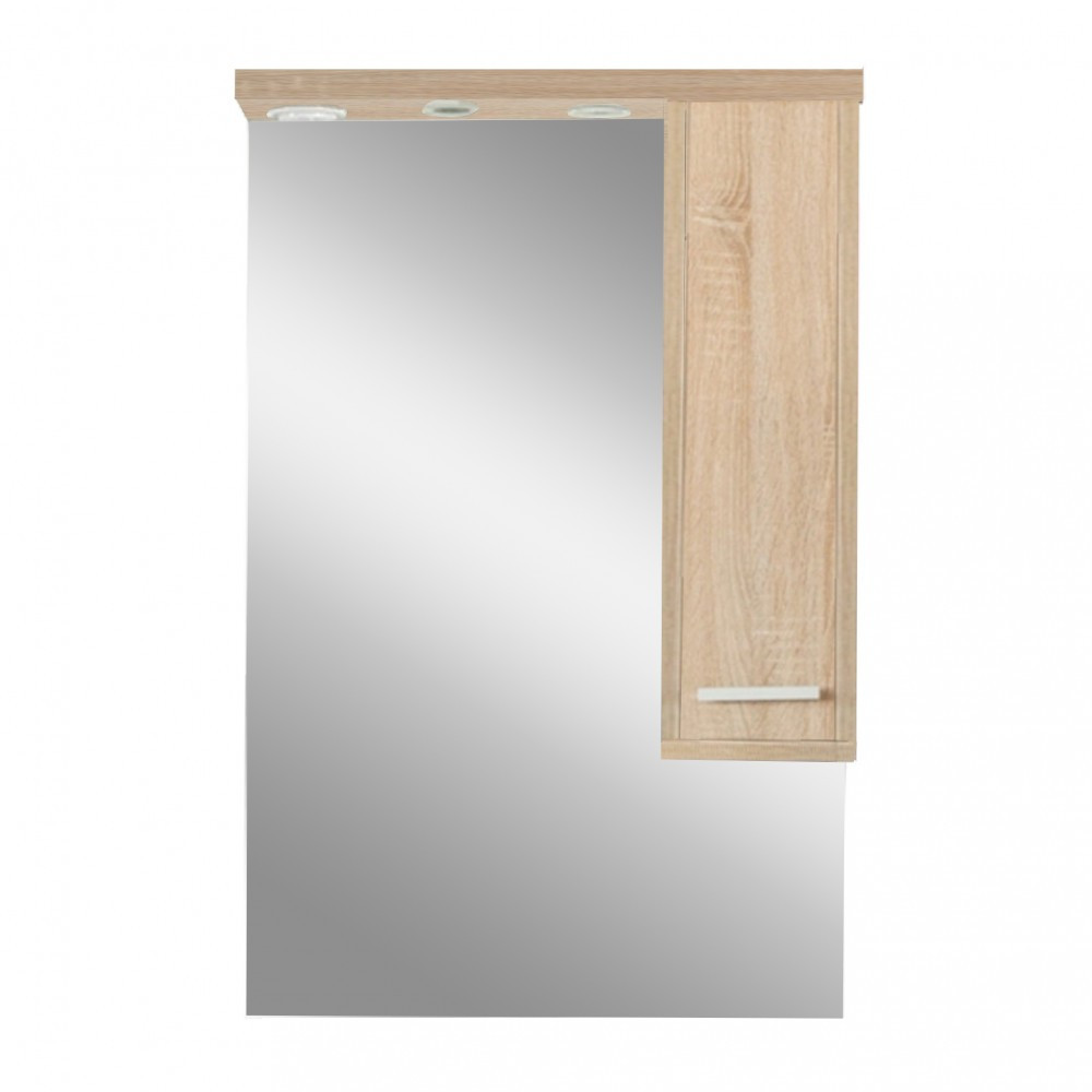 Leziter Dulap suspendat cu oglindă Nerva 65 cm, stejar Sonoma Mobalis Homvera